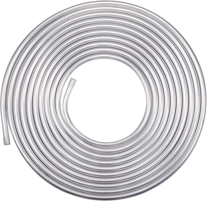 3/8" OD Aluminum Hard Fuel Line Hardline Tube Tubing Coil 16 Feet Roll by Podavelle