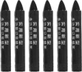 6pcs Black Wax Tire Marking Pens Weather Resistant Compact Design Car Tire Repair Marking Pens for Wet and Dry