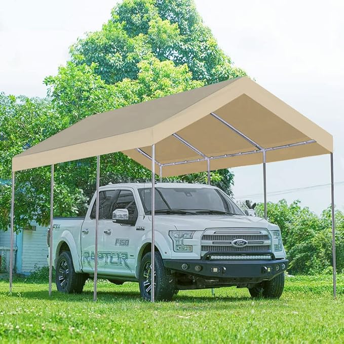 Rutile 12'x20' Carport Canopy ONLY Tent Garage Replacement Top Tarp Car Shelter - Image 7