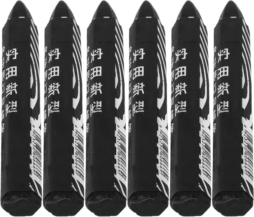 6pcs Black Tire Repair Marking Pens Wax Marker Pens for Car Tire Repair Easy to Carry Compact Design Waterproof