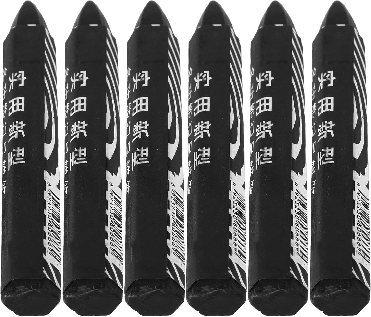 6pcs Black Tire Repair Marking Pens Wax Marker Pens for Car Tire Repair Easy to Carry Compact Design Waterproof