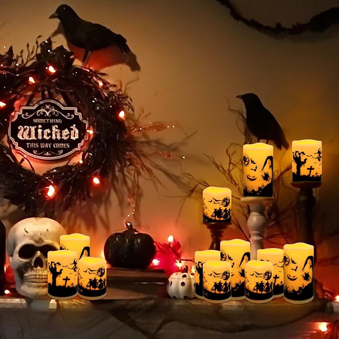 12-Pack Waterproof -Flameless Led Candles，Remote Control and Timer Functions ...