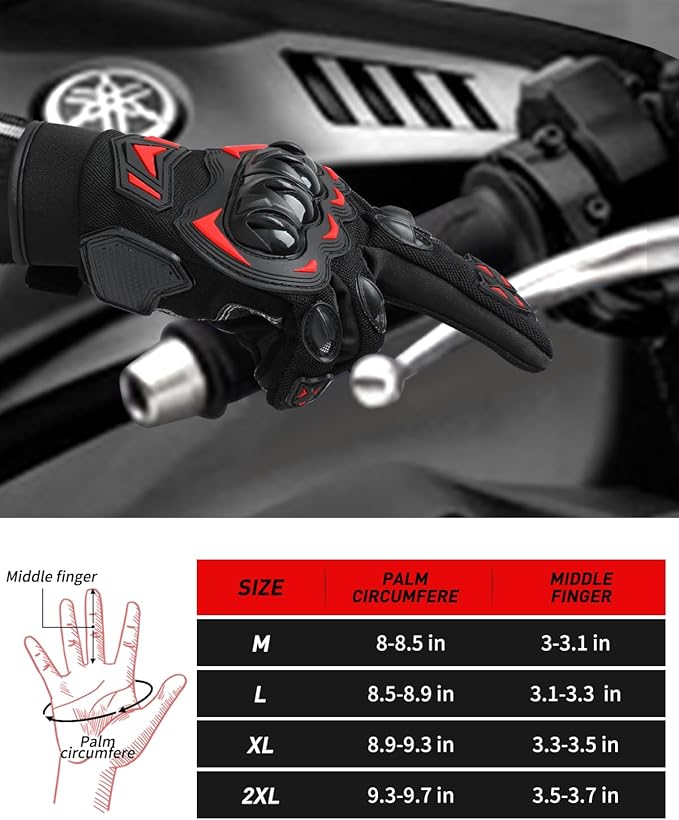 Motorcycle Gloves, Touchscreen Motorbike Gloves - Image 5