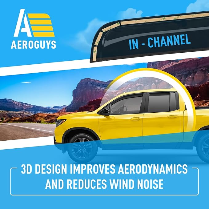 Extra Durable Window Deflectors in-Channel Window Visors Rain Guards Fit - Image 5