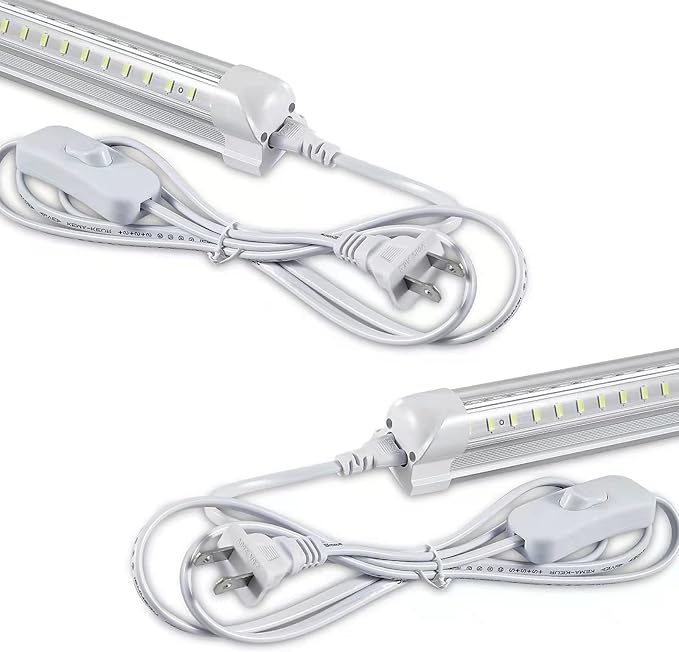 2FT LED Shop Light, 25W 3500LM 6000K/White Super Bright, T8 Integrated LED Tube by Skymoatled