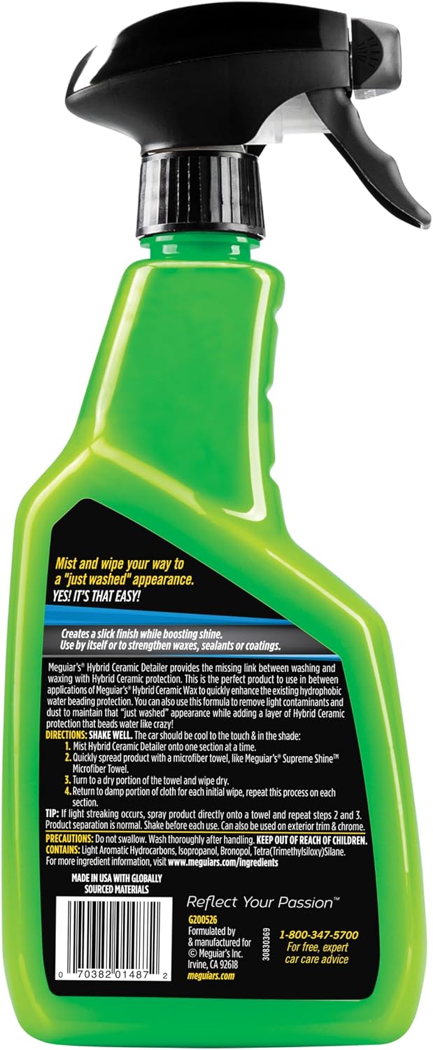 Meguiar's G200526EU Hybrid Ceramic Detailer 768 ml Enhances Wax, Coatings and Sealants