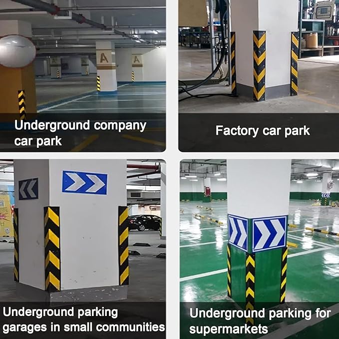 Workshop Rubber Protector, Reflective Floor Garage Edge Corner Guard, 1cm Thick - Image 5