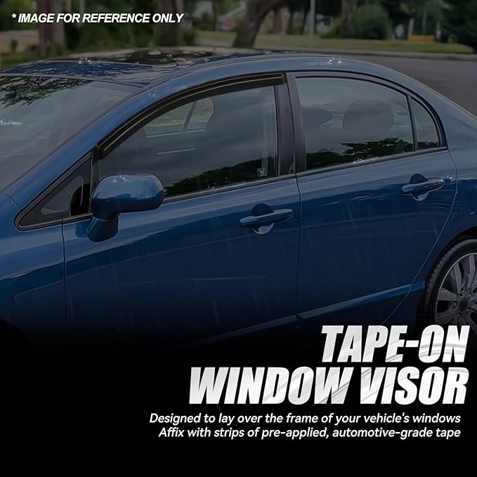 Auto Dynasty 2Pcs Carbon Fiber Pattern Window Visors Compatible - Image 3