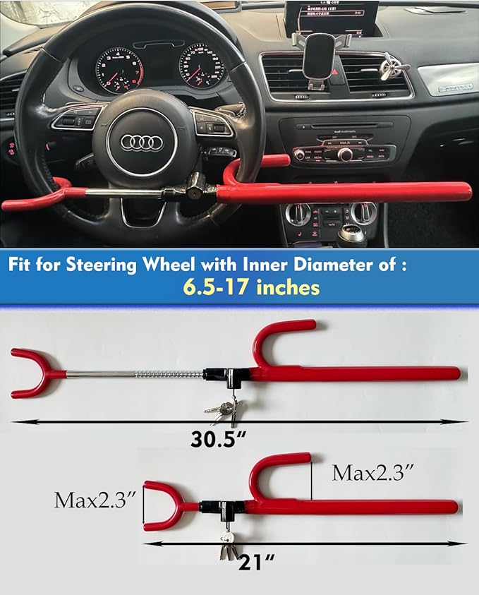 Steering Wheel Lock Anti-Theft Car Device Car Wheel Locks Heavy Duty Vehicle - Image 3