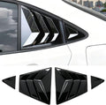 Rear Side Window Louvers for Toyota Corolla 2020 2021 2022 2023 2024 2025 2026, Exterior Rear Side Window Louvers Air Vent Scoop Shades Cover Blinds-Glossy Black