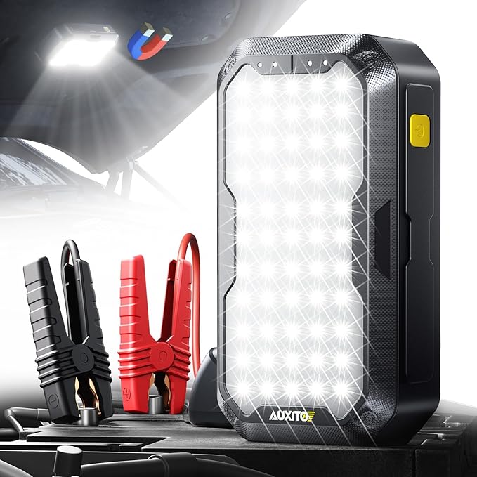AUXITO Car Battery Jump Starter: 5000A Portable Jump Starter Up to 8.5L Gas and