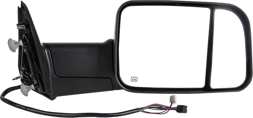 A Pair Heated Towing Mirrors Fits 2009-2015 for Dodge for Ram 1500 2010-2015 for Dodge for Ram 2500 3500 Pickup Truck, Power Adjusted View Mirror
