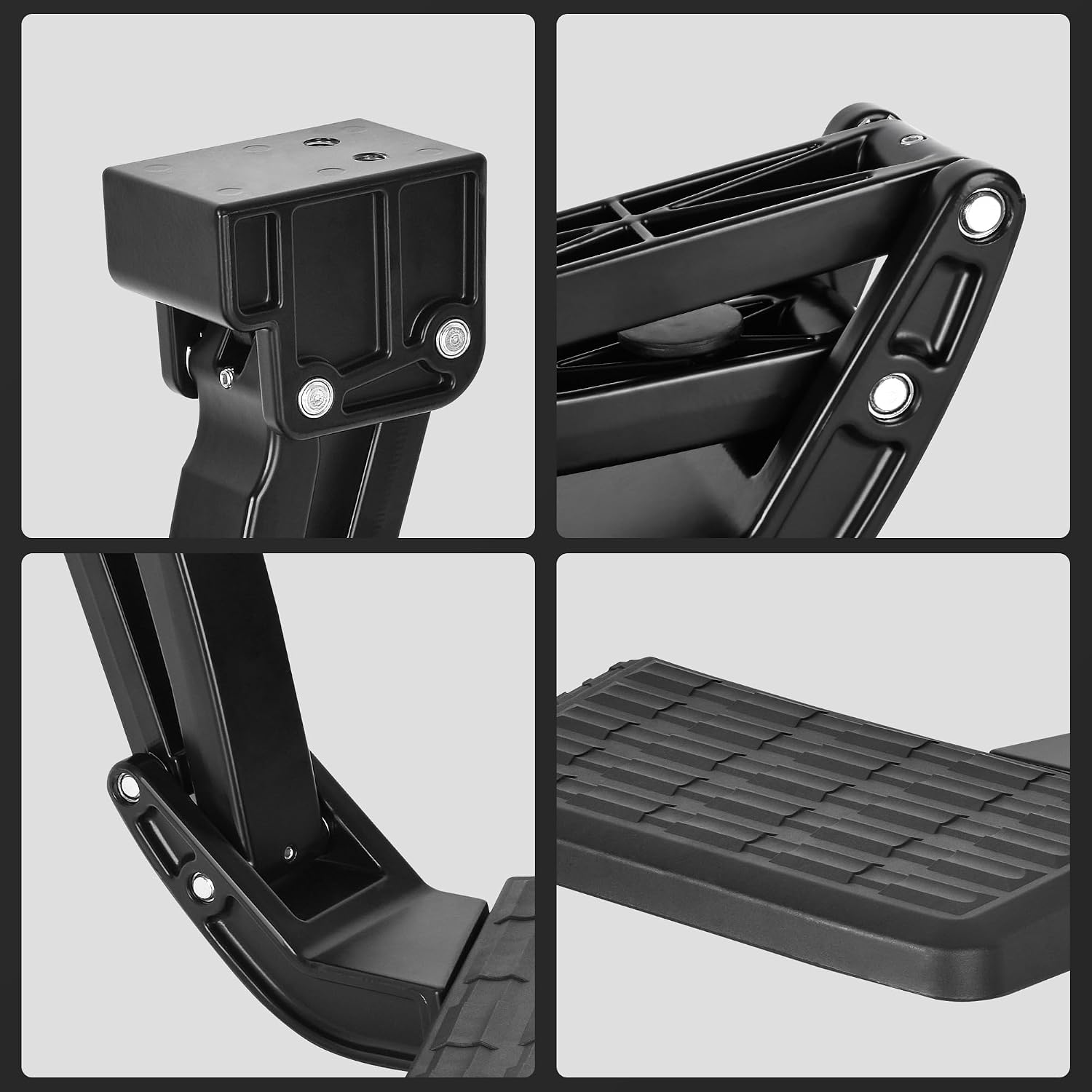 ASOPARTS Rear Bed Step Compatible with 2009-2018 Dodge Ram 1500, Ram 2500/3500 (Excludes Dual Exhaust & EcoDiesel Models) Retractable Bumper Tailgate Step #75306-01A
