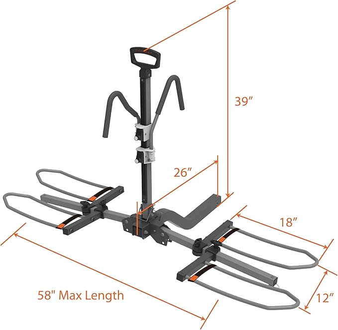 HYPERAX Volt 2 - E Bike Hitch Mounted Platform Style 2 Bikes Carrier - Image 7