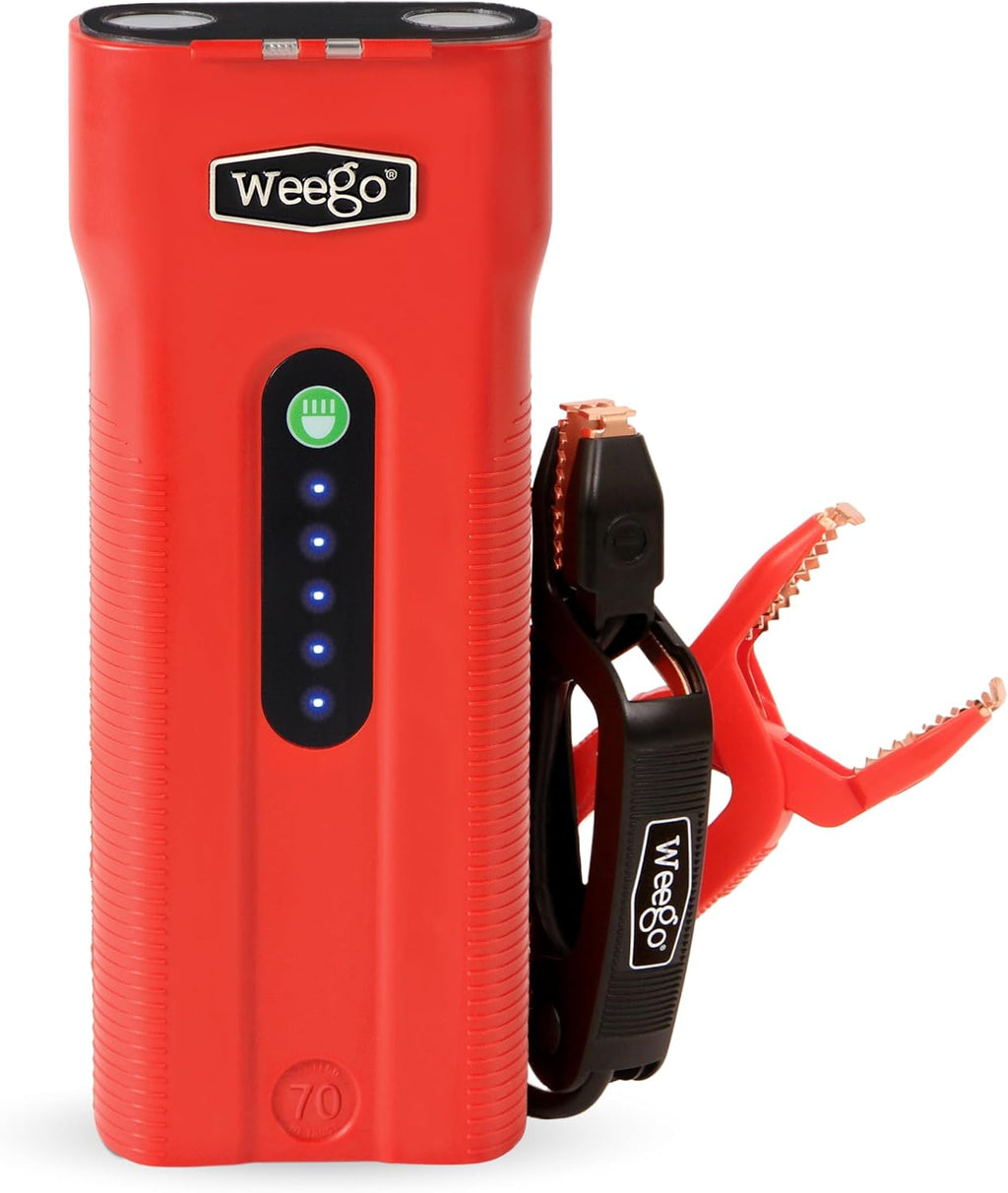 Weego N70 12V Portable Jump Starter, 2500 Peak Amp / 700 Cranking Amp, Patented