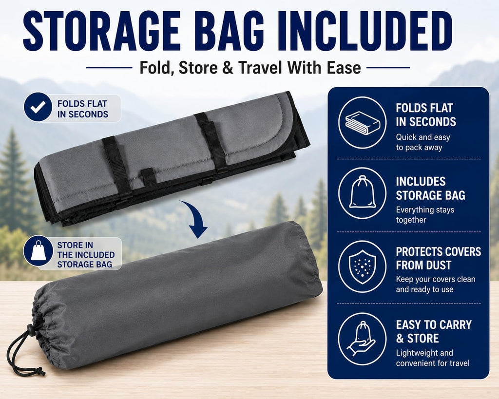 Extra Thick Winshield Cover for RAM ProMaster 2014-Current, Thermal Insulated Blackout Sun Shades for Camper Van