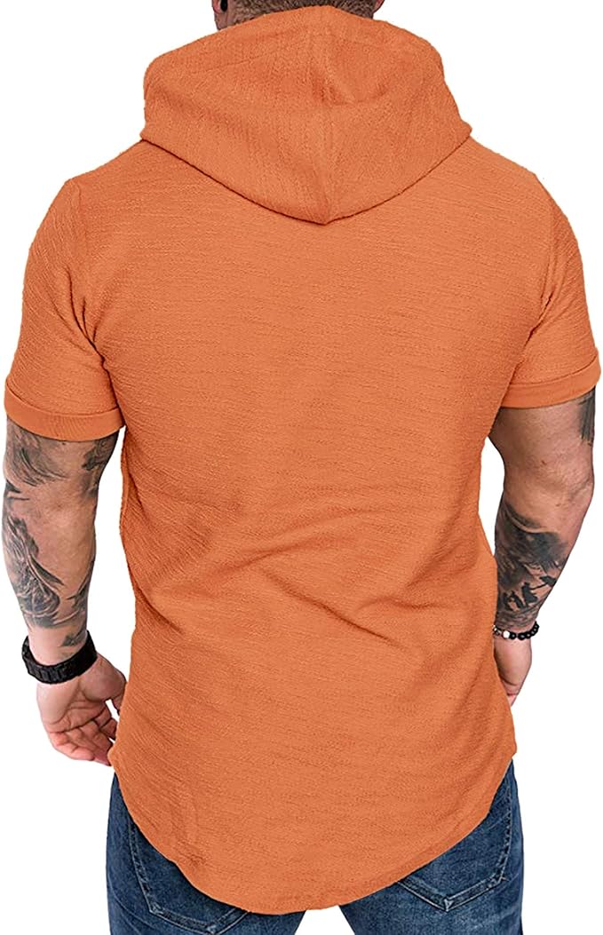 Lexiart Mens Fashion Athletic Hoodies Sport Sweatshirt Solid Color Fleece - Image 2