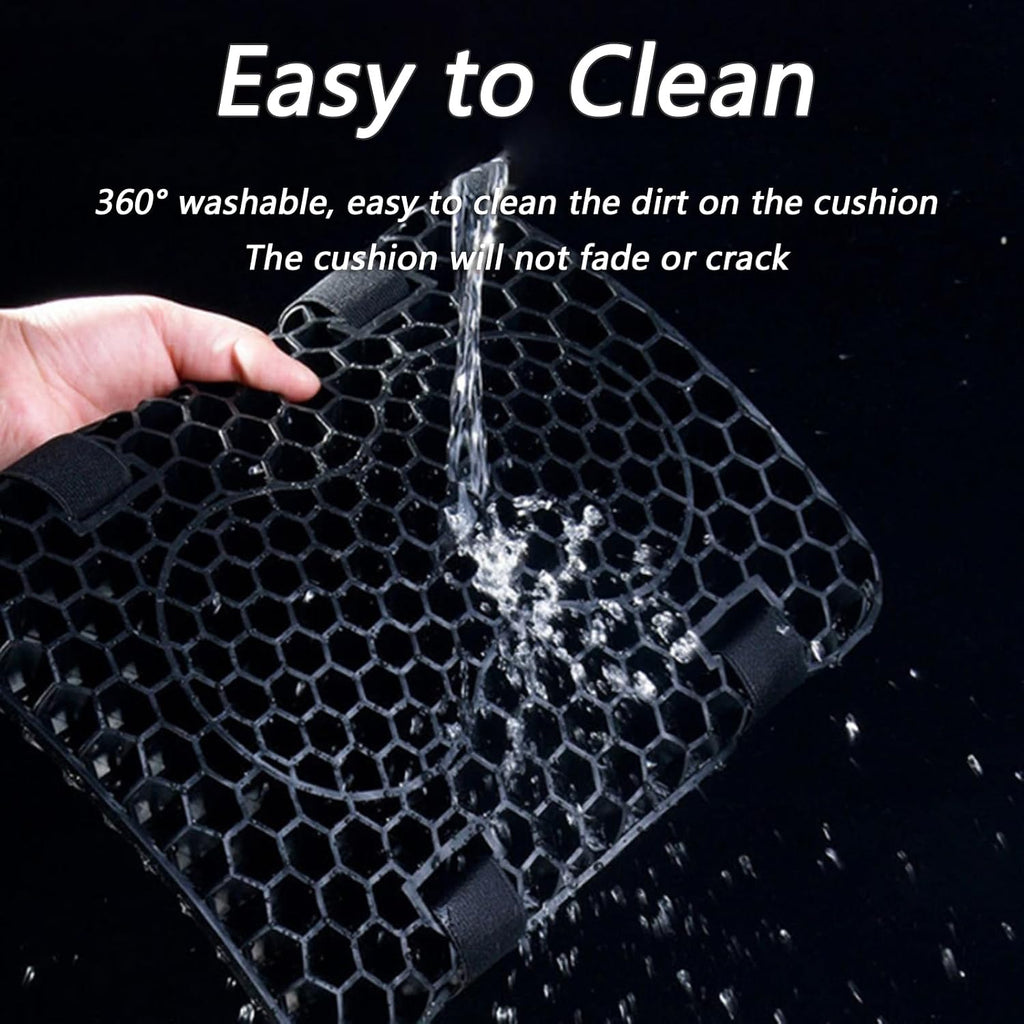 Motorcycle Gel Seat Cushion for Kawasaki KLR 650 1987-2020 2021 2022 2023 2024, Absorption Breathable Motorcycle Gel Seat Pad, Motorcycle Seat Cushion with Seat Cover for Long Rides