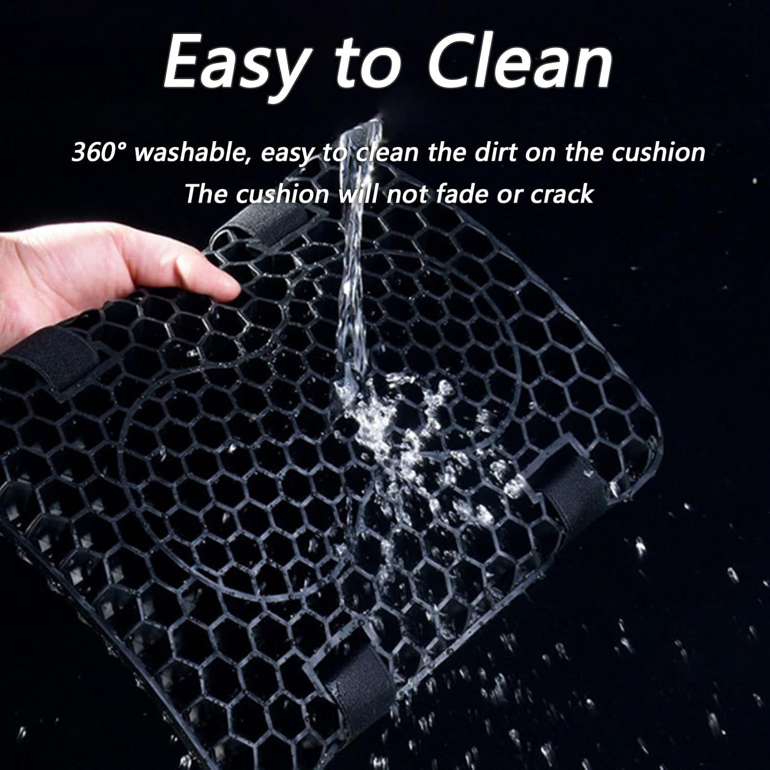 Motorcycle Gel Seat Cushion for Kawasaki KLR 650 1987-2020 2021 2022 2023 2024, Absorption Breathable Motorcycle Gel Seat Pad, Motorcycle Seat Cushion with Seat Cover for Long Rides