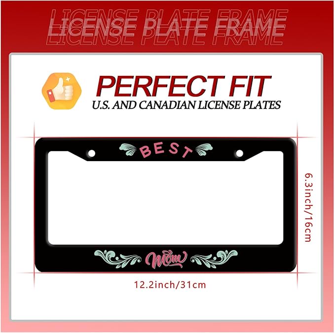 Best mom License Plate Frame Love mom License Plate Frames Stainless Steel - Image 7