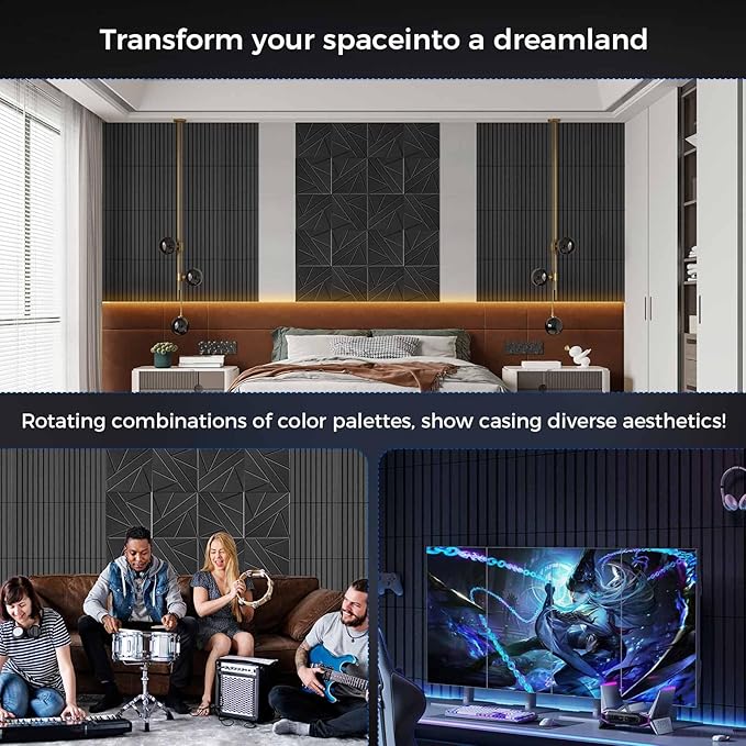 12 Pack Large Soundproof Wall Panels, 15.7 x 15.7 x 0.47 in Sound Proof Foam - Image 6