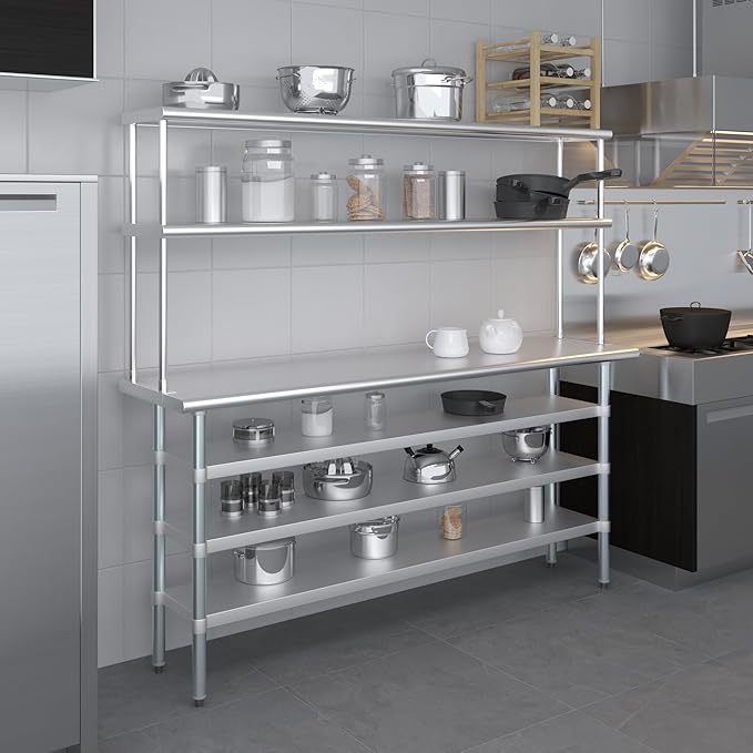 Amgood 18" x 72" Stainless Steel Work Table - Image 9