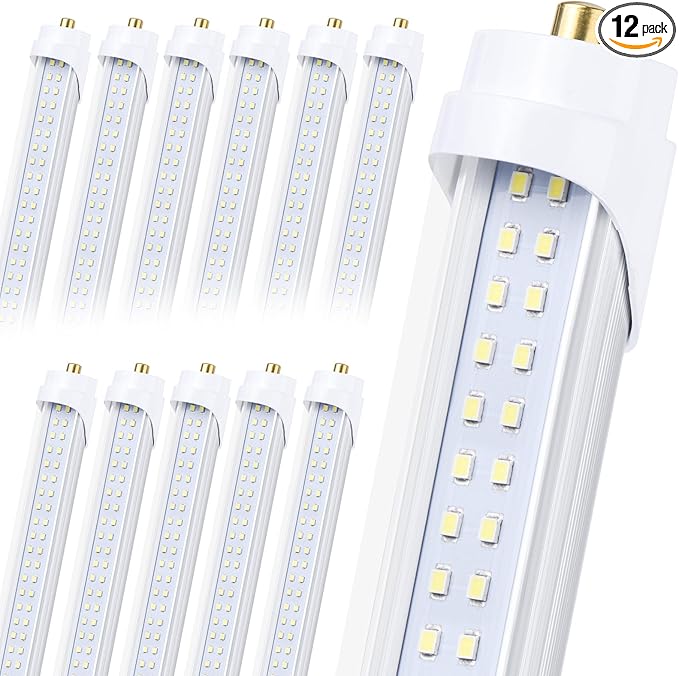 12-Pack, 8 Foot LED Bulbs, 100W 15000lm 6000K Cold White, Super Bright by DOUYIDOUBEST-LEDLIGHTING
