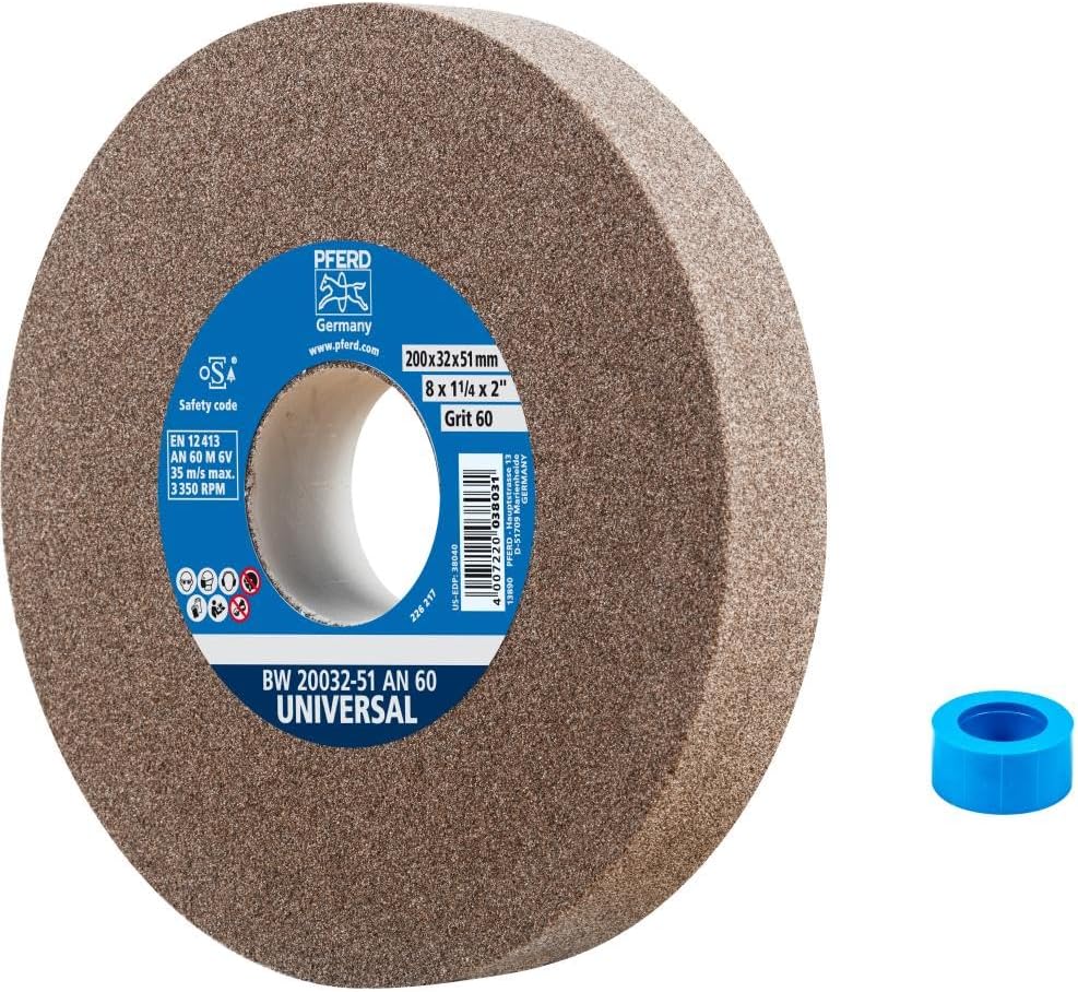 pferd vitrified bench grinding wheel 8" x 1-1/4", main product view