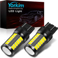 Yorkim 7440 7443 LED Bulb White 6000K Reverse Lights, 7444na 7441 7444 T20 W21W LED Light Bulb for Exterior Turn Signal Backup Tail DRL Brake Parking Lights, Easy Install, 2 Pack