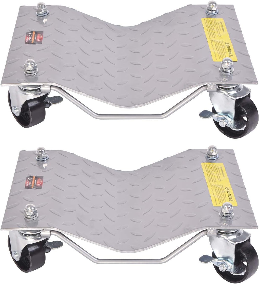 2 Pack Wheel Dolly Set, Car Tire Dolly – 3,000 lbs Pound Total Capacity Stake Dollies for Tow or Vehicle Storage