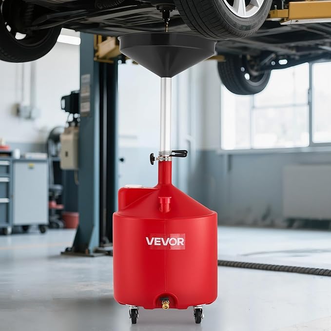 VEVOR 18 Gallon Waste Oil Drain Tank, Industrial Fluid Drain Tank