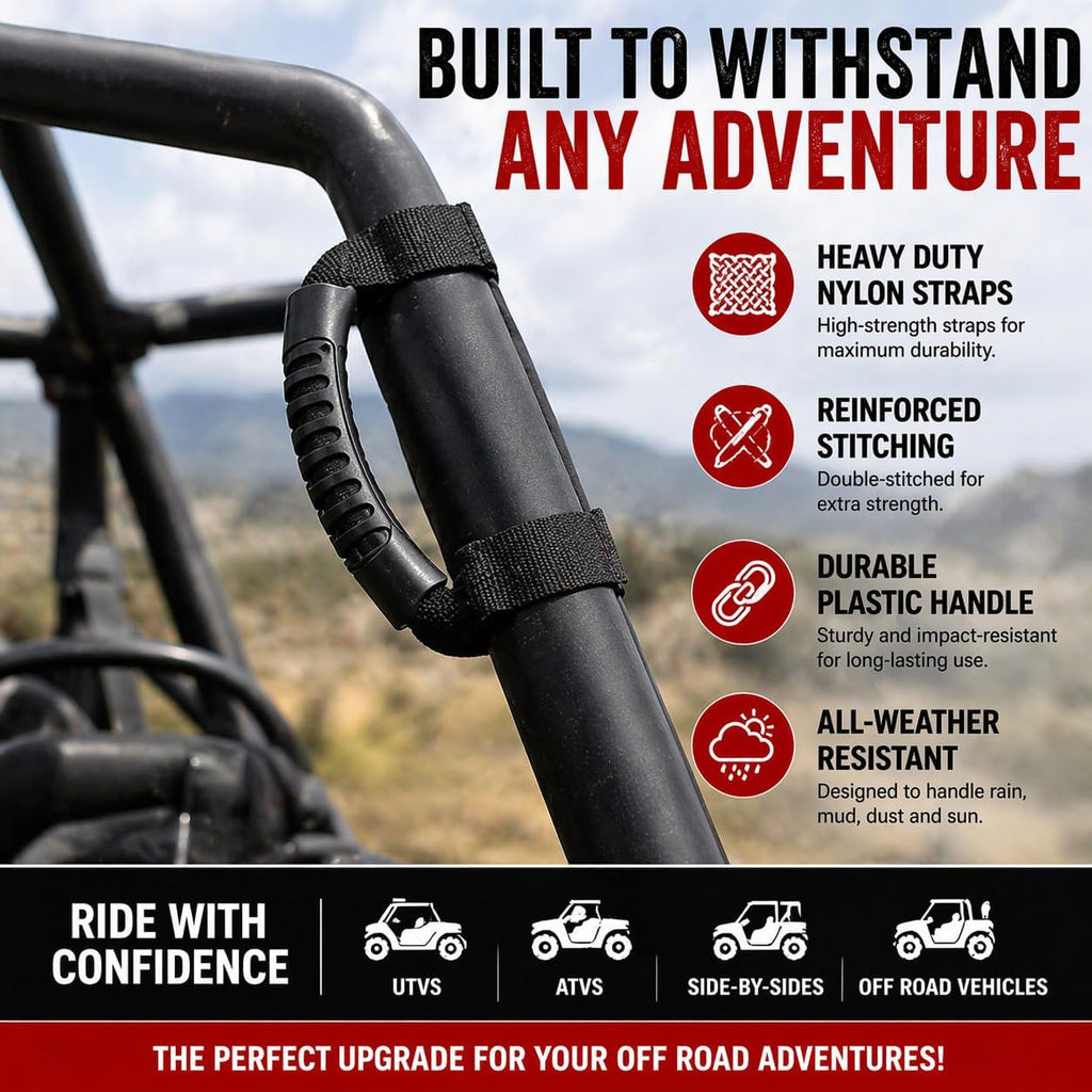 Pair Roll Bar Grip Handles for Arctic Cat Wildcat 1000 2012–2017 UTV Grab Handles Rubber Non Slip Grip Roll Cage Handles Off Road ATV UTV Accessories