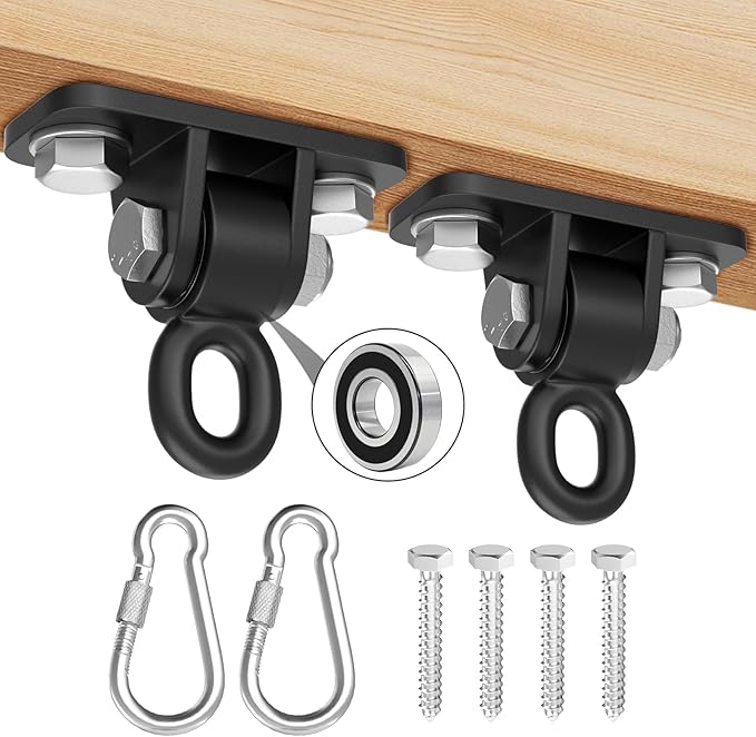 BETOOLL Swing Hangers with Bearing, Heavy Duty Porch Swing Hanging Kit by BETOOLL