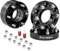 Richeer 6x5.5 Wheel Spacer for Silverado Sierra 1500, 1.25 Inch Hub Centric 6x139.7mm Wheel Spacers for Tahoe Sunurban Yukon Escalade Express 1500 with 14x1.5 Studs & 78.1mm Bore