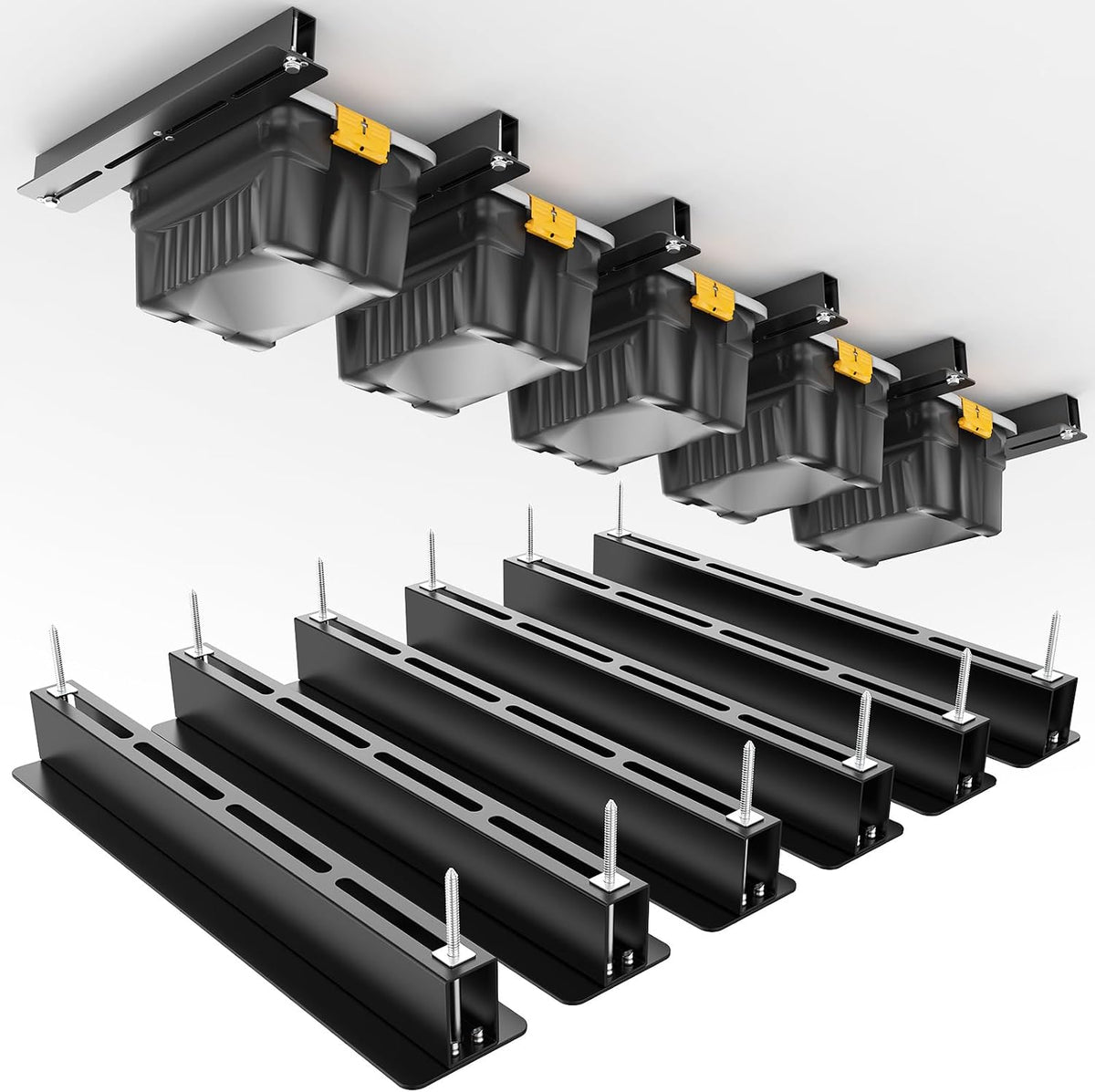 Overhead Garage Storage Rack, Heavy Duty Ceiling Storage Rack, Powder Coated