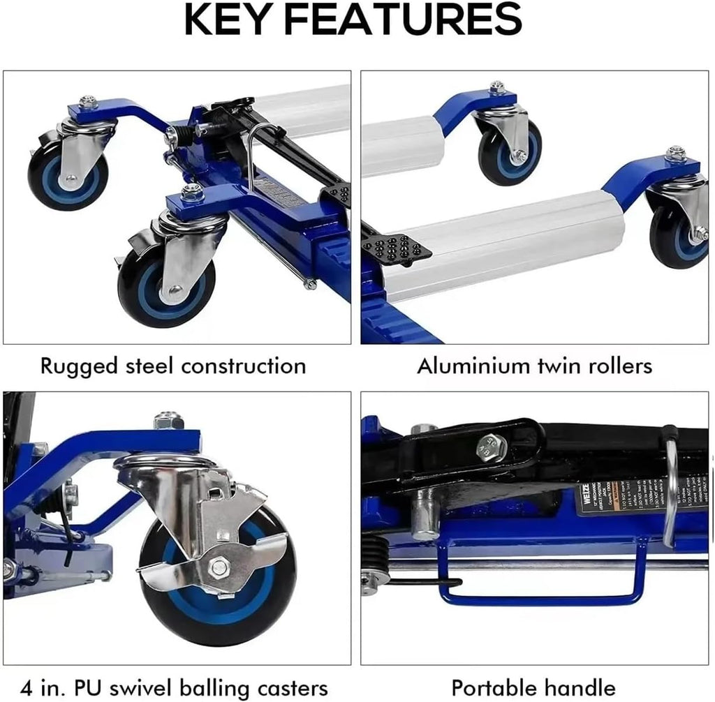 Car Moving Dolly 12 Inch Hydraulic Wheel Jack Movers Property Fire Fighting Trailer Mechanical Lifter Mover | 2