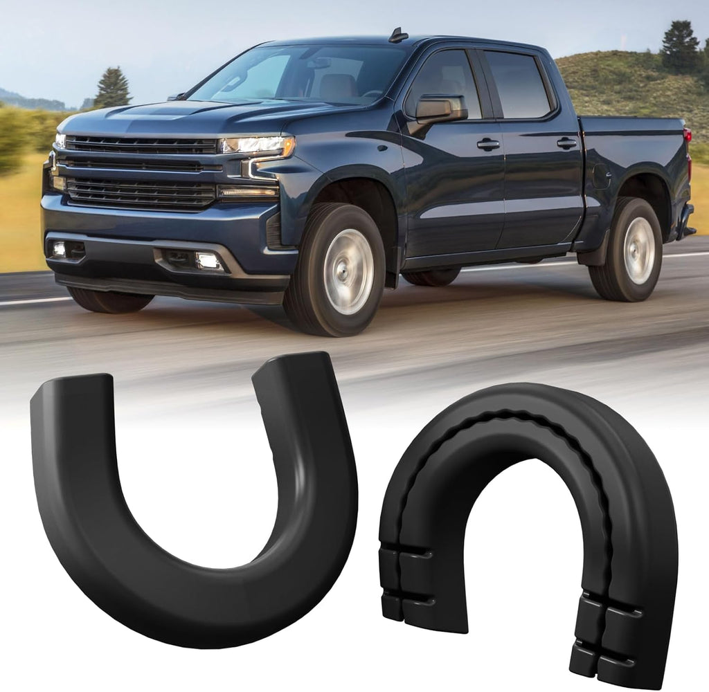 Extended Tow Hook Covers for Silverado 1500 2007-2026/GMC Sierra 1500 2007-2019, Tow Hooks Covers Compatible with Chevrolet Silverado 1500 Accessories Black (Not fit Verticle Tow Hooks)