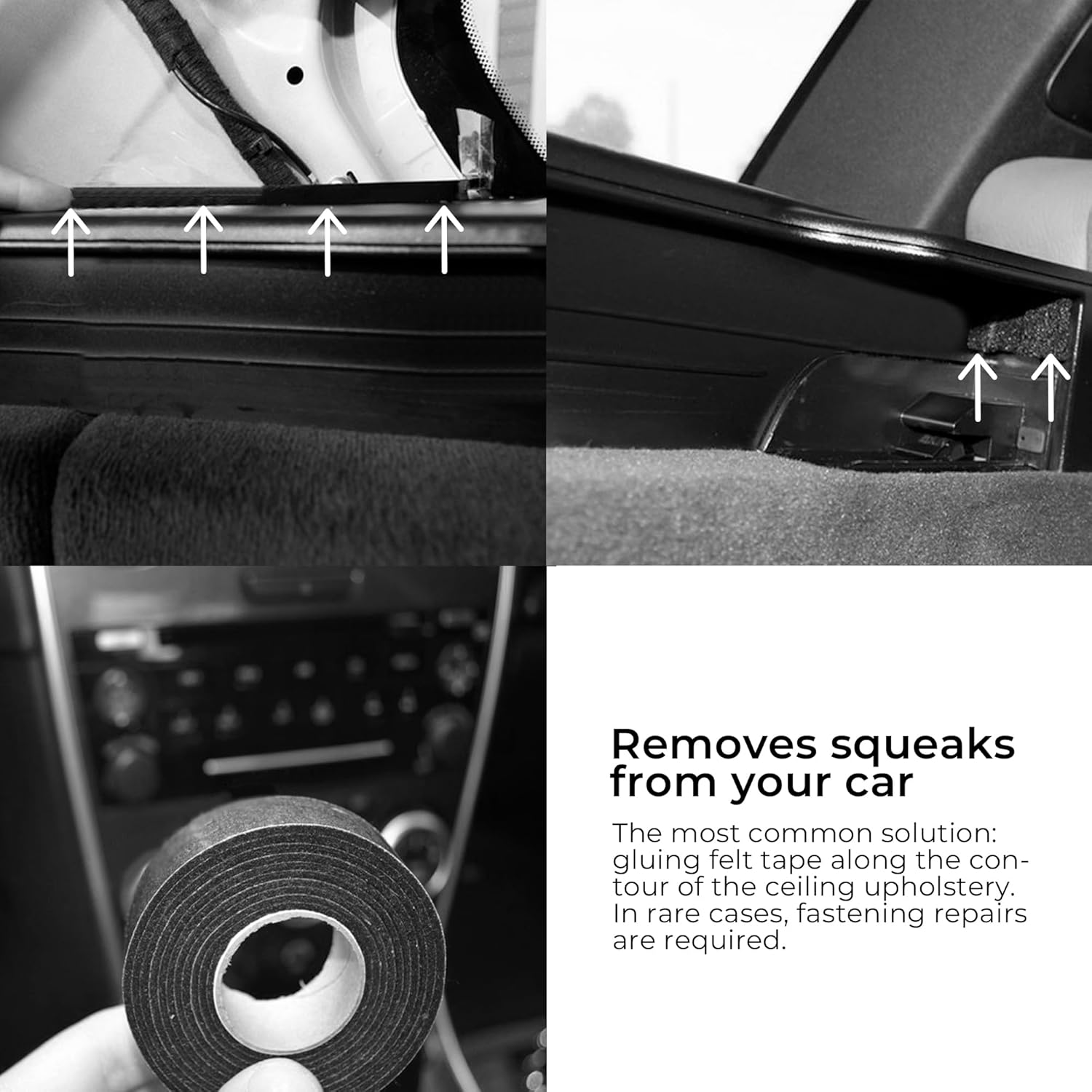 Siless Anticreak Tape 1 Pack 1 inch x 20 ft Anti-Rattle, Anti-Squeak, Anti Creak for Cars, RVs, Boats | Perfect for Dash, Doors, Seatbelts, Interior Trim, Wiring