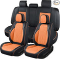 Seat Covers for Cars Full Set, Leather Seat Covers 2 Pack, Breathable Leather by truckerset