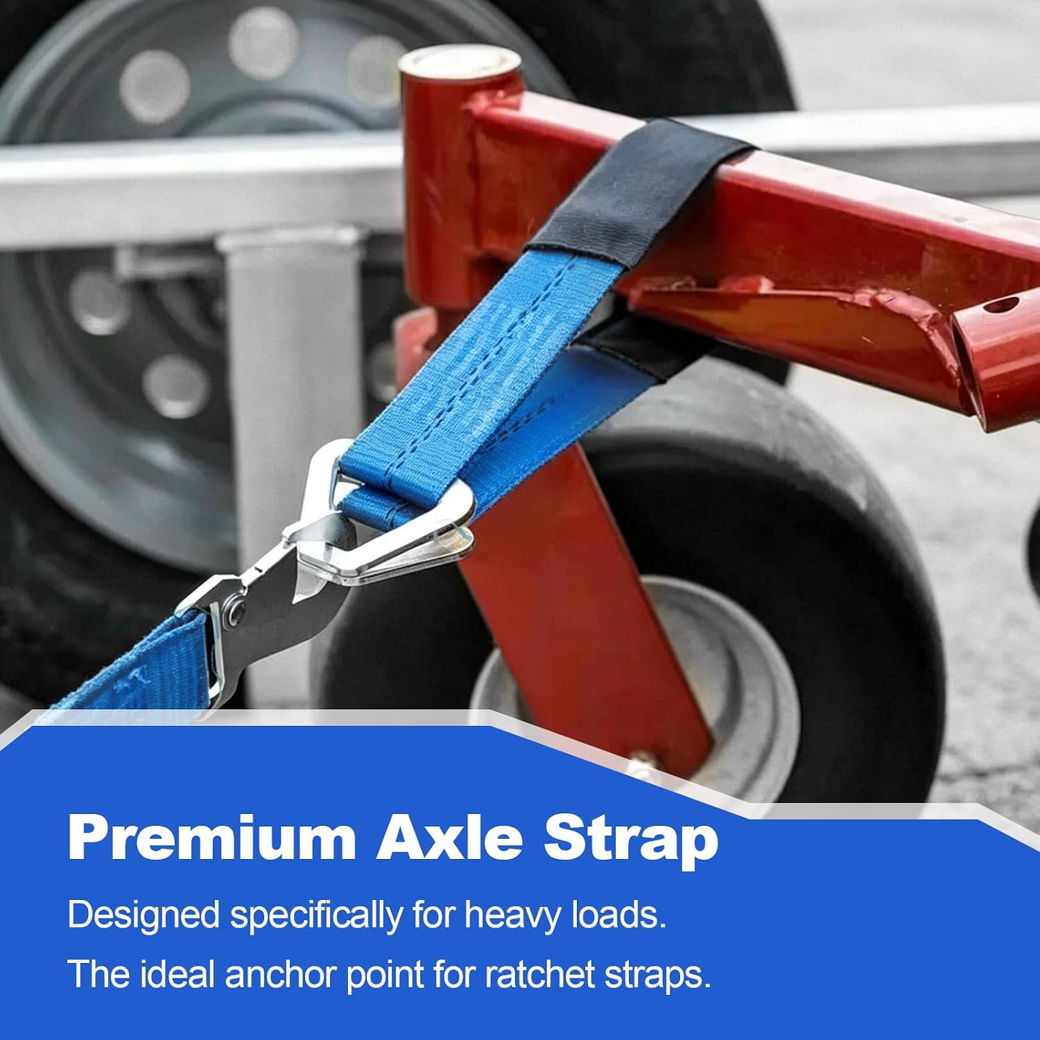 Axle Straps 10000 Lbs Break Strength 3335 Lbs Working Load Blue Car Axle Straps for Race Car Hauler Tow Truck 4x4 Off-Road,4 Pack (2 Inch by 36 Inch)
