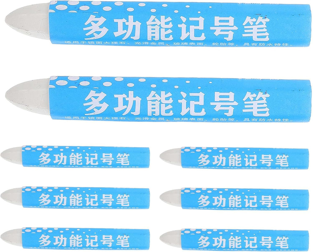 8pcs White Tire Marking Crayons Wax Pencils Grease Resistant Tire Marker Pen for Fabric and Conveyor Belts Suitable for Warehouses and Industrial Applications