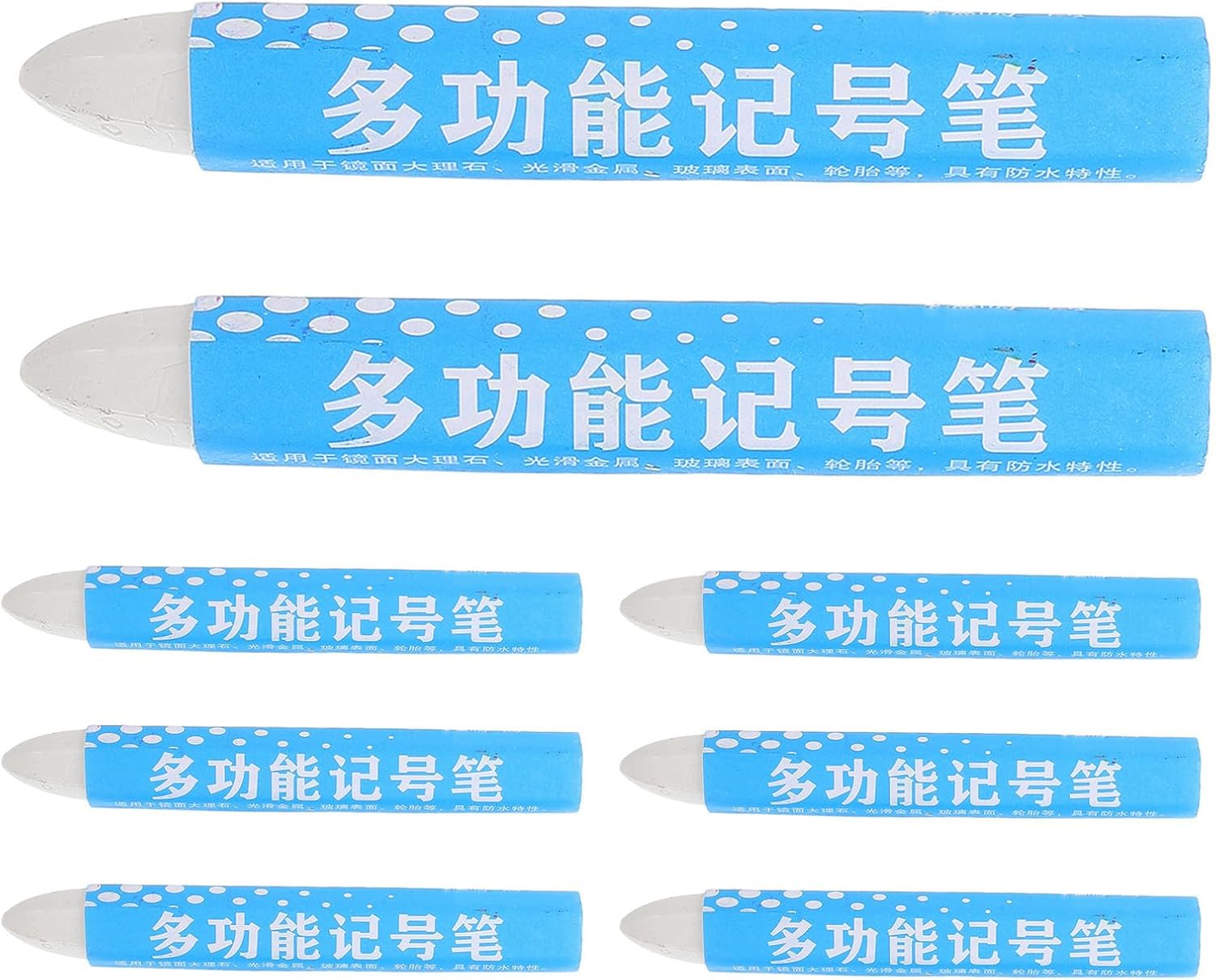 8pcs White Tire Marking Crayons Wax Pencils Grease Resistant Tire Marker Pen for Fabric and Conveyor Belts Suitable for Warehouses and Industrial Applications