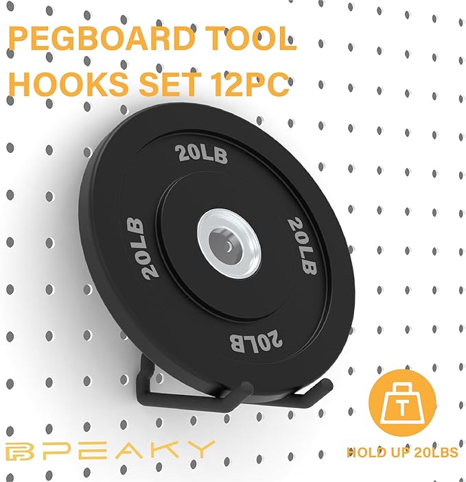 Heavy Duty Pegboard Hooks 12PC - Image 3
