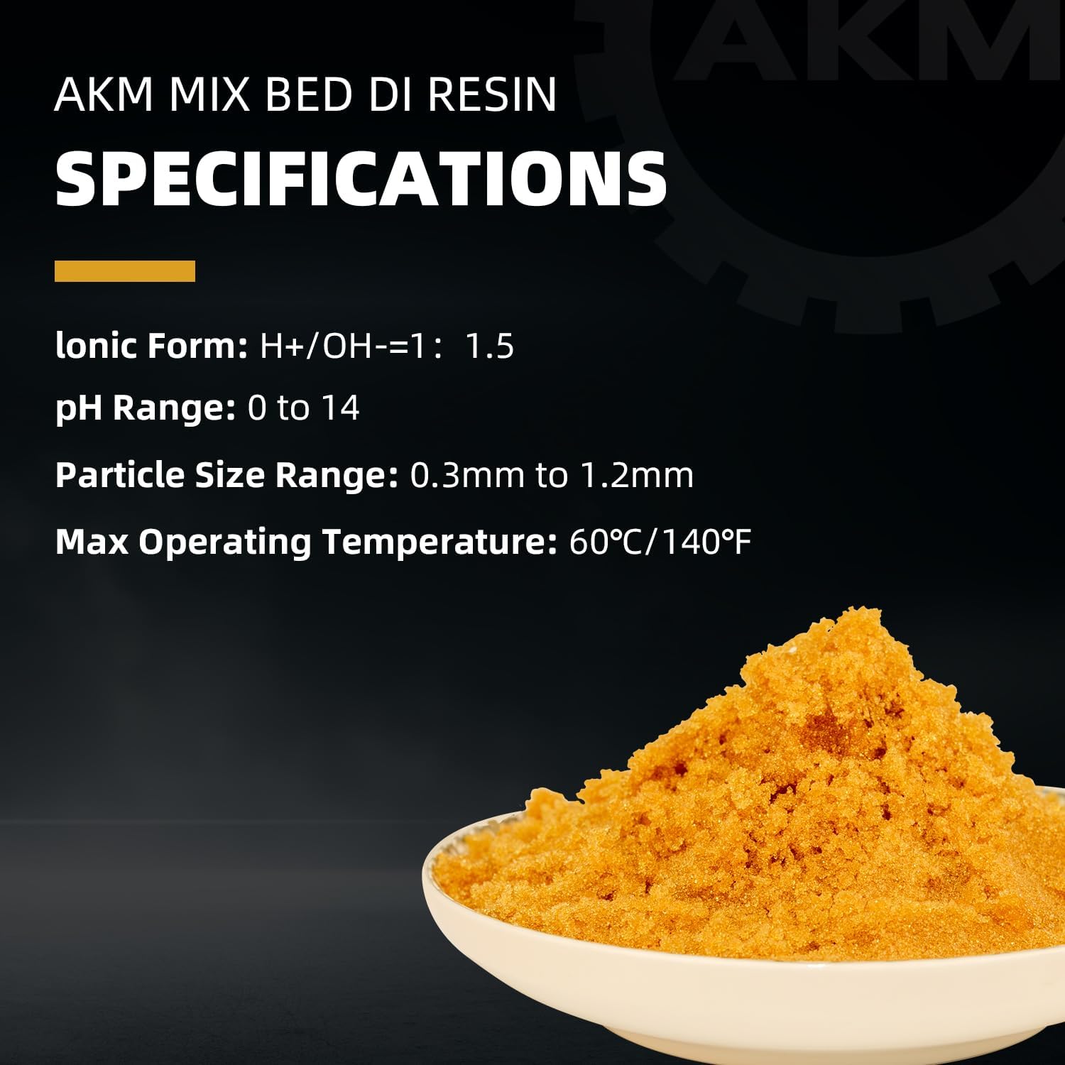 AKM Mixed Bed Deionized Di Resin Filter Fill, Use for Spotless Car Wash System Filter Change, 10 Liters(5 Liters x 2)