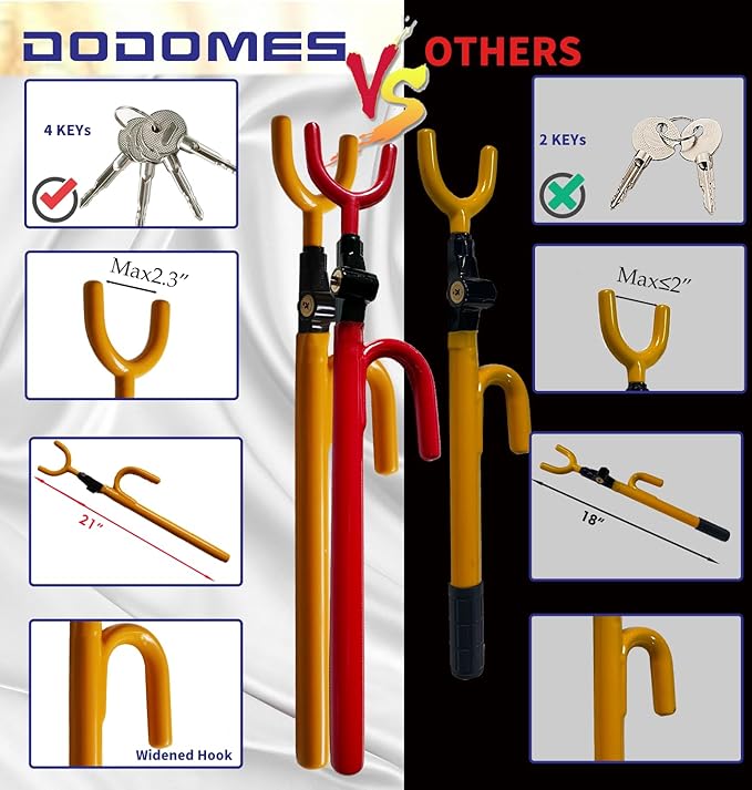 Steering Wheel Lock Anti-Theft Car Device Car Wheel Locks Heavy Duty Vehicle - Image 2