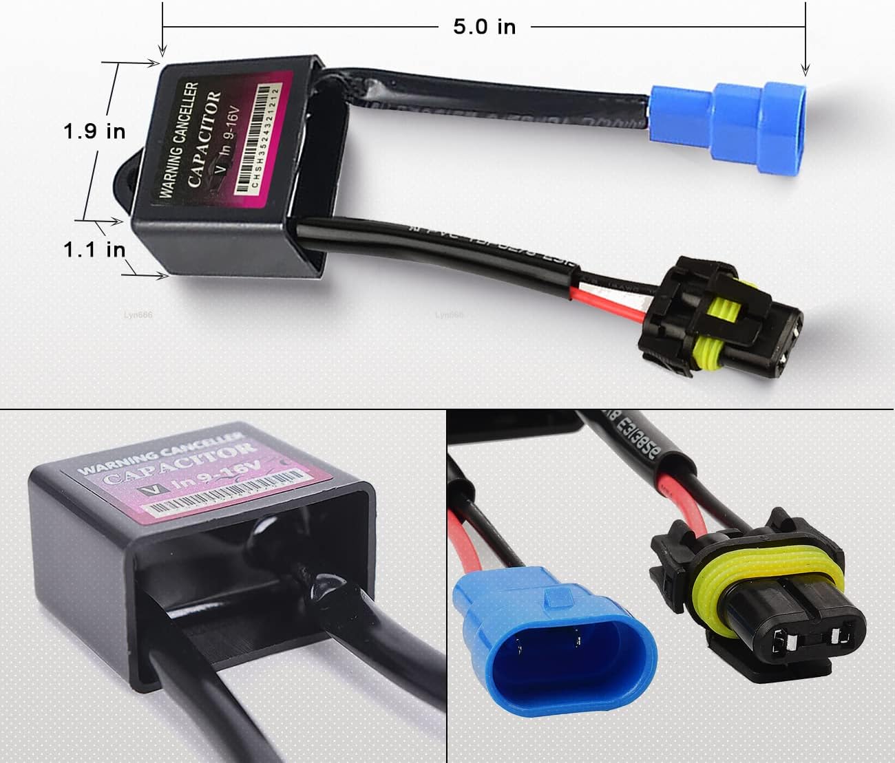 HID Warning Canceller Capacitor Anti Flicker Error Code Decoder (Pack of 2)