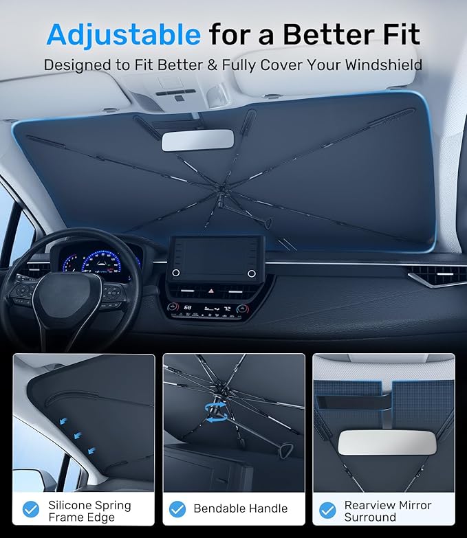 Zanch 2025 Upgraded Car Windshield Sun Shade - Image 5
