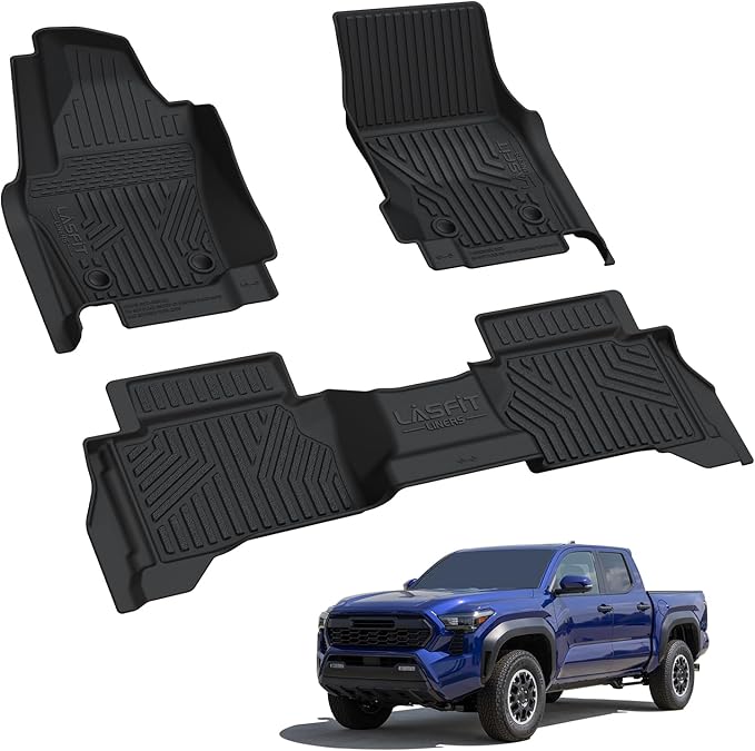 LASFIT Floor Mats for Toyota Tacoma 2024 2025 Double Cab All Weather Floor - Image 9