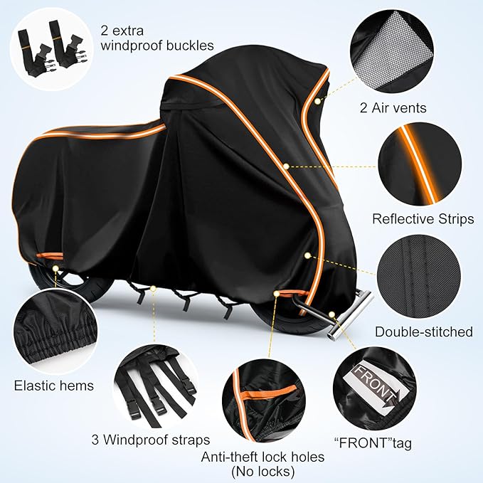 420D Motorcycle Cover for Kawa Ninja 400 500 650 Z900 Zx6r/Yamaha R1 R3 R6/BMW - Image 2