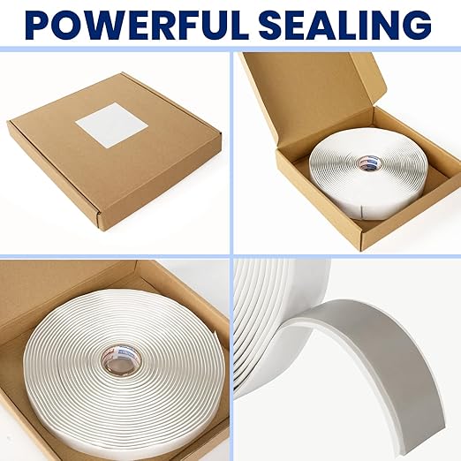 ADHES Premium Butyl Sealant Tape 1" x 30 'x 1/8" Gray Butyl Rubber Sealant Tape - Image 7
